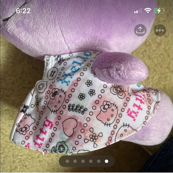 HELLO KITTY PURPLE PLUSH - Picture 6 of 6